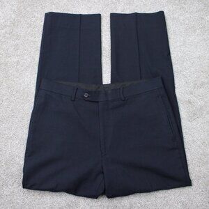 LAUREN Ralph Lauren Pants Mens 33x30 Blue Total Comfort 100% Wool Flat Front